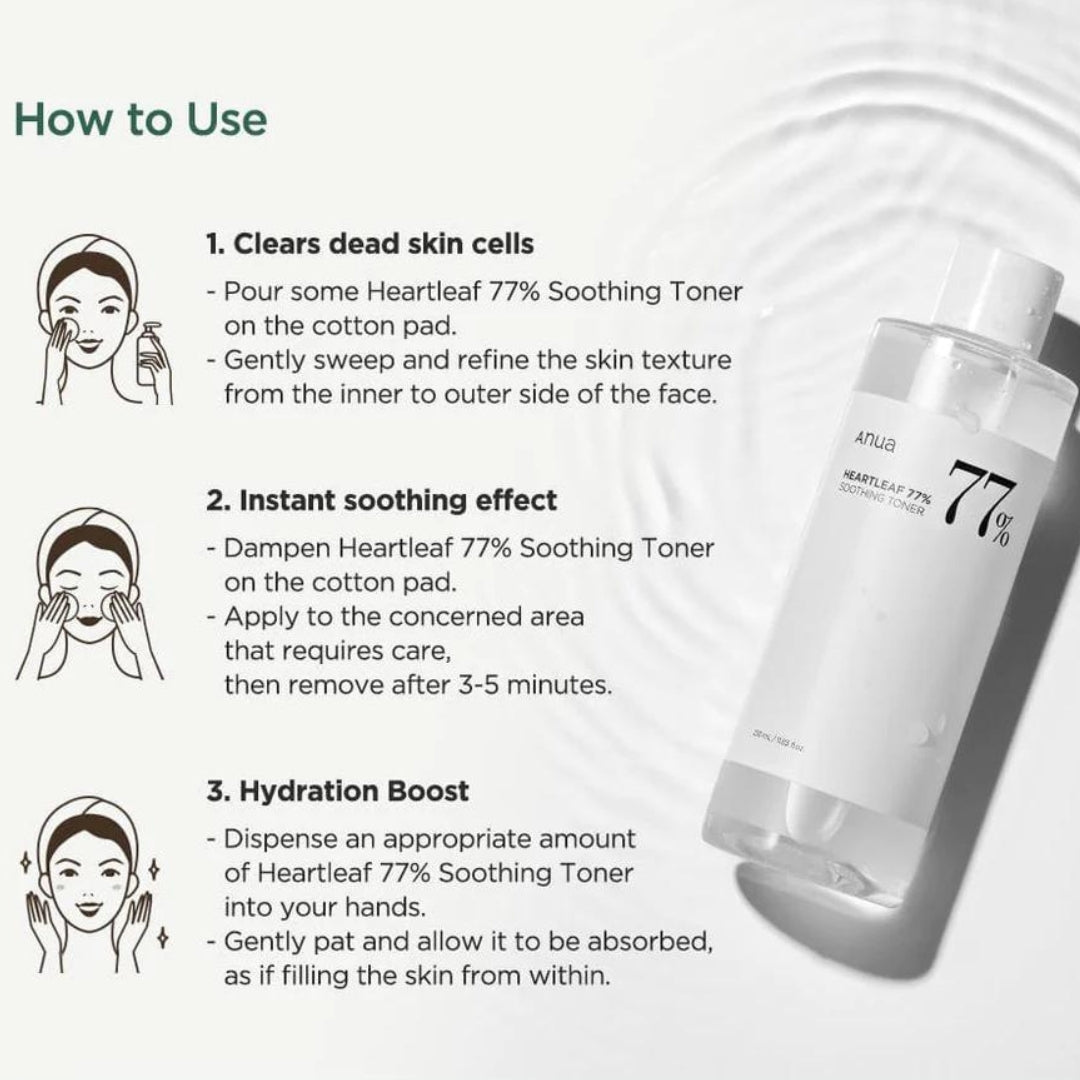 HEARTLEAF 77% SOOTHING TONER